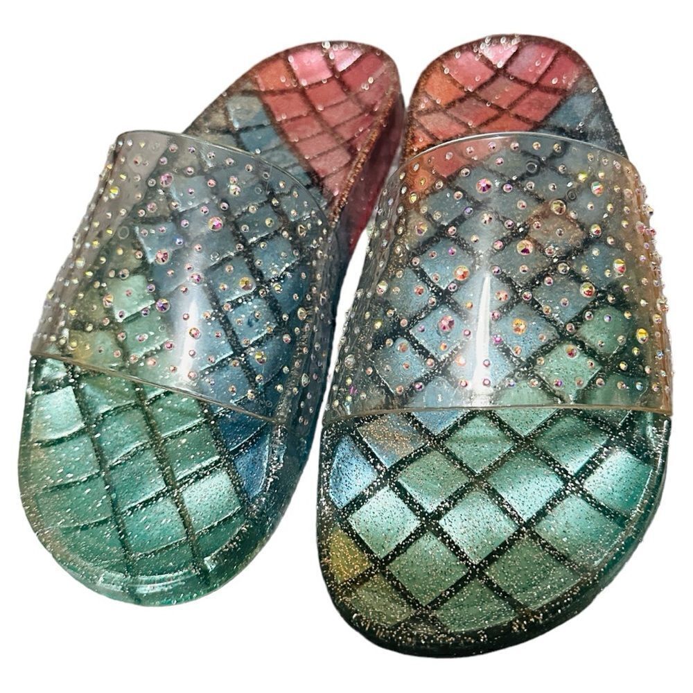 Mudd Claudia Clear Pool Slide Sandals women size:9